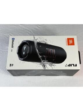 JBL Flip 7 Bluetooth Speaker - Black - New